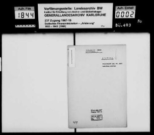 Gideon, Benno Kaufmanns Ehefrau Bianka geb. Wertheimer, Bretten Käufer: Friedrich Wolfmüller, Ferntransportunternehmer und dessen Ehefrau geb. Mößner in Ruit jetzt Bretten Lagerbuch-Nr. 2353 Bretten siehe auch Nr. 494