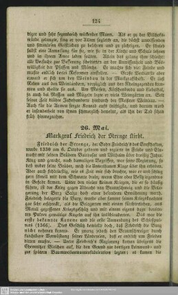 26. Mai. Markgraf Friedrich der Strenge stirbt