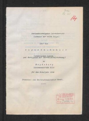 1934/35: Jahresbericht über das Schuljahr ... - 1934/35