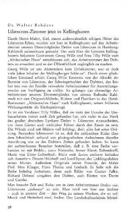 Liliencron-Zimmer jetzt in Kellinghusen