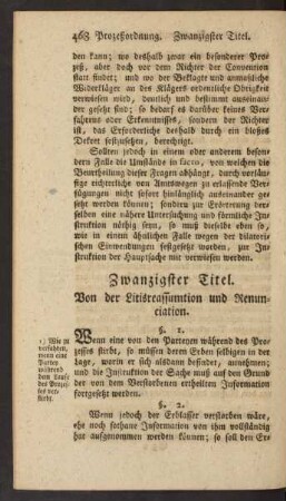 Zwanzigster Titel