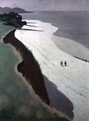 La falaise et la grève blanche