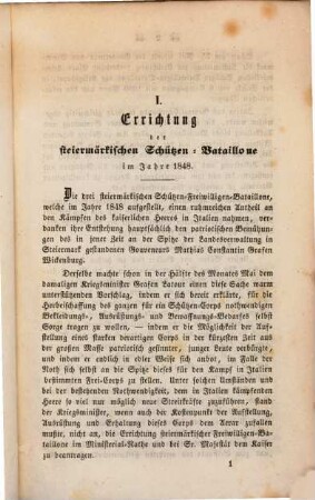 Die steiermärkischen Schützen-Freiwilligen-Bataillone und ihre Leistungen in den Jahren 1848 und 1849
