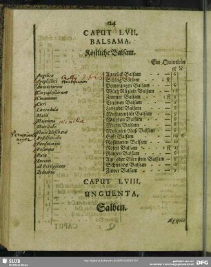 Caput LVII. Balsama. Köstliche Balsam