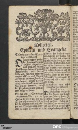 Collecten, Episteln und Evangelia.