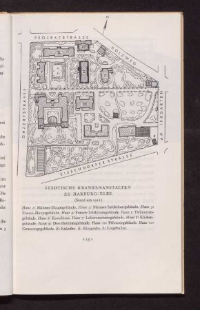 Städtische Krankenanstalten zu Harburg/Elbe. (Stand um 1911)