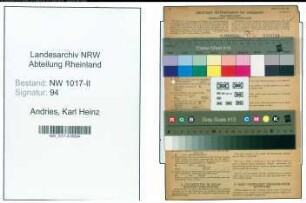 Entnazifizierung Karl Heinz Andries , geb. 06.02.1920 (Kaufmann)
