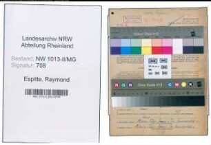 Entnazifizierung Raymond Espitte , geb. 09.08.1902 (Elektriker)