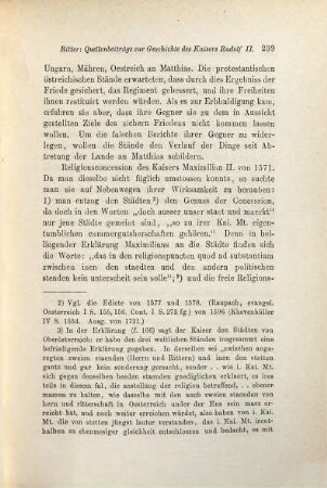 Quellenbeiträge zur Geschichte des Kaisers Rudolf II.