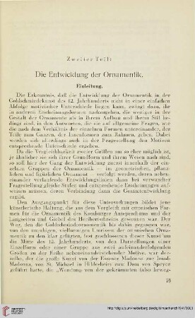 Zweiter Teil: Die Entwicklung der Ornamentik