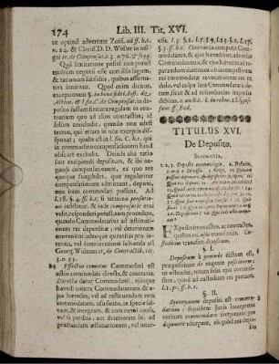 Titulus XVI. De Deposito