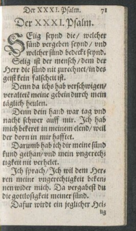 Der XXXI. Psalm. - Der XL. Psalm.
