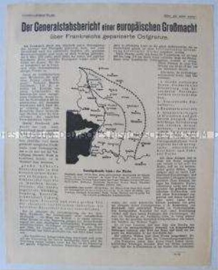 Propagandablatt des Fichte-Bundes mit Polemik gegen Frankreichs Ostgrenze (Nr. 851)