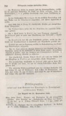 252-260 Bibliographie deutscher theologischer Bücher