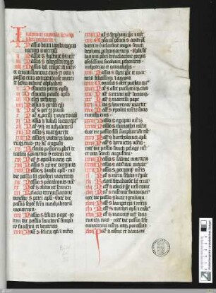 Inhaltsverzeichnis, 14. Jh.