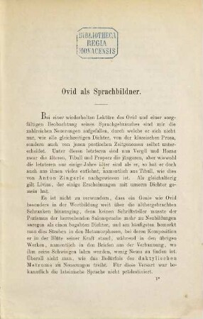 Ovid als Sprachbildner