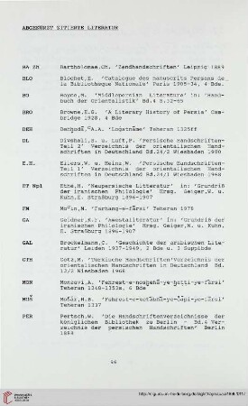 Abgekürzt zitierte Literatur