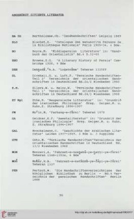 Abgekürzt zitierte Literatur