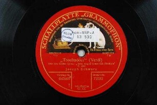 "Troubadour" : Arie des Grafen Luna: "Ihres Auges himmlisch Strahlen"; II. Akt / (Verdi)