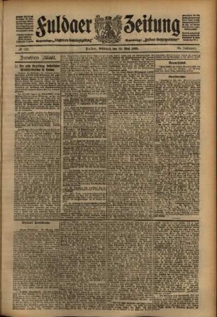 Zweite Ausgabe vom Mittwoch, den 13. Mai 1908.
