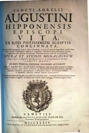 Sancti Aurelii Augustini Hipponensis Episcopi Operum Tomus 1 - 11 : opera et studio monachorum ordinis Sancti Benedicti e congregatione Sancti Mauri, 11,2