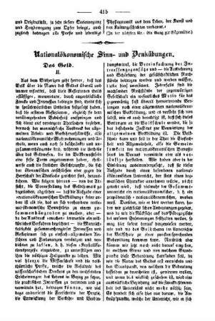 Nationalökonomische Sinn- und Denkübungen
