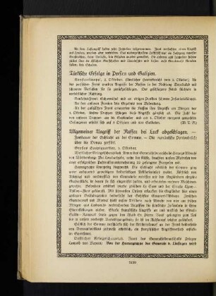 Türkische Erfolge in Persien und Galizien.