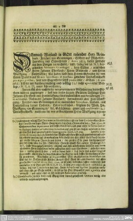 [Prozess des Freiherrn von Gemmingen Michelfeld contra die Freiherren v. Gemmingen Hornberg]