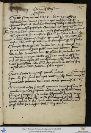 [135r - 135v] Lateinische Nachträge des 15. Jh.