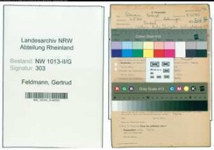 Entnazifizierung Gertrud Feldmann , geb. 16.02.1914 ()