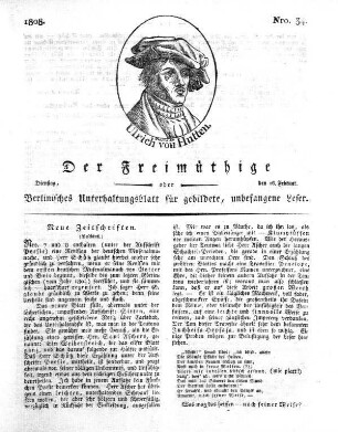 Nro. 34, Dienstag, den 16. Februar 1808