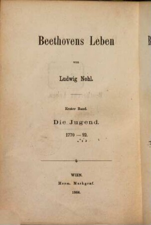Beethoven's Leben, 1. Die Jugend