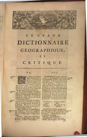 Le Grand Dictionnaire Geographique Et Critique, 6,2. P.