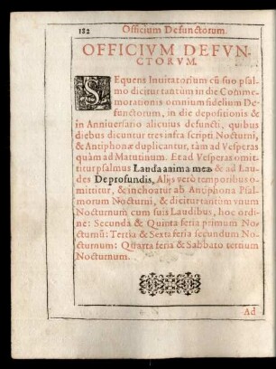 Officium Defunctorum.