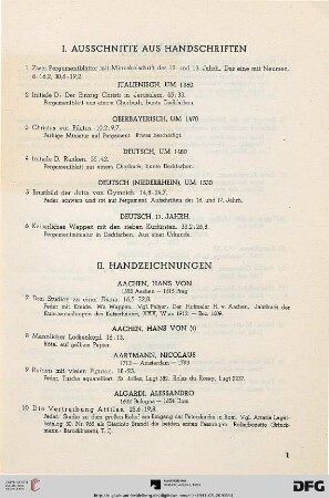 II. Handzeichnungen (Nr. 7-969)