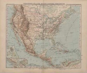 Vereinigte Staaten, Mittelamerika, Westindien, Britische Inseln, Landenge v. Nicaragua, Landenge von Panama