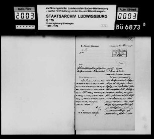 Schuldenwesen der Teilgemeinde Schrezheim