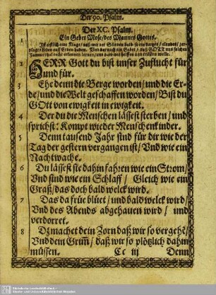 Der XC. Psalm