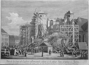 Berlin, Turmeinsturz der Deutschen Kirche am 28. Juli 1781