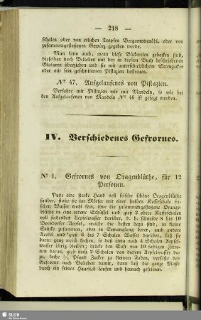 IV. Verschiedenes Gefrornes
