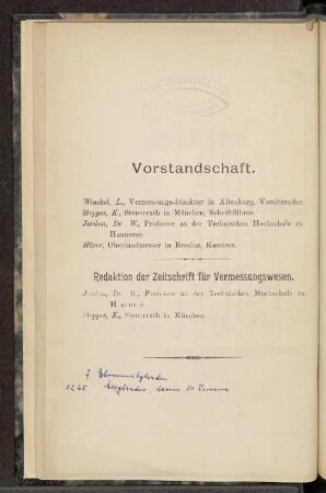 Vorstandschaft