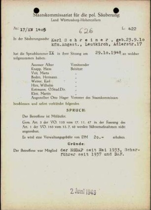 Schreiner, Karl