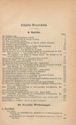 III-VI Inhaltsverzeichnis