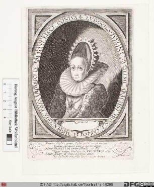 Bildnis Luise Juliane, Kurfürstin von der Pfalz, geb. Prinzessin von Oranien