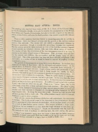British East Africa: Notes.