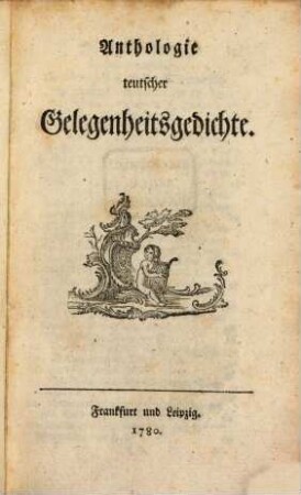 Anthologie teutscher Gelegenheitsgedichte