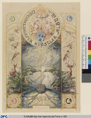 Titelblatt zum Düsseldorfer Künstler-Album