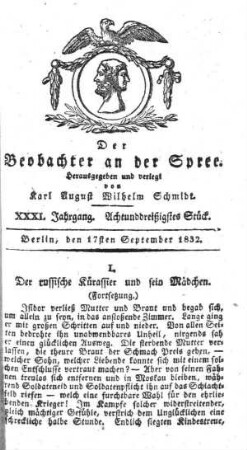 38. Stueck, 17. September 1832