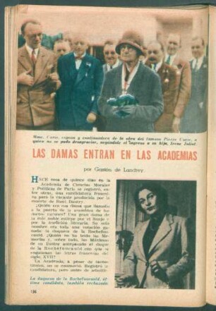 Las damas entran en las academias