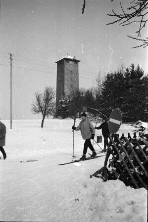 Skifahren auf dem Dobel.
